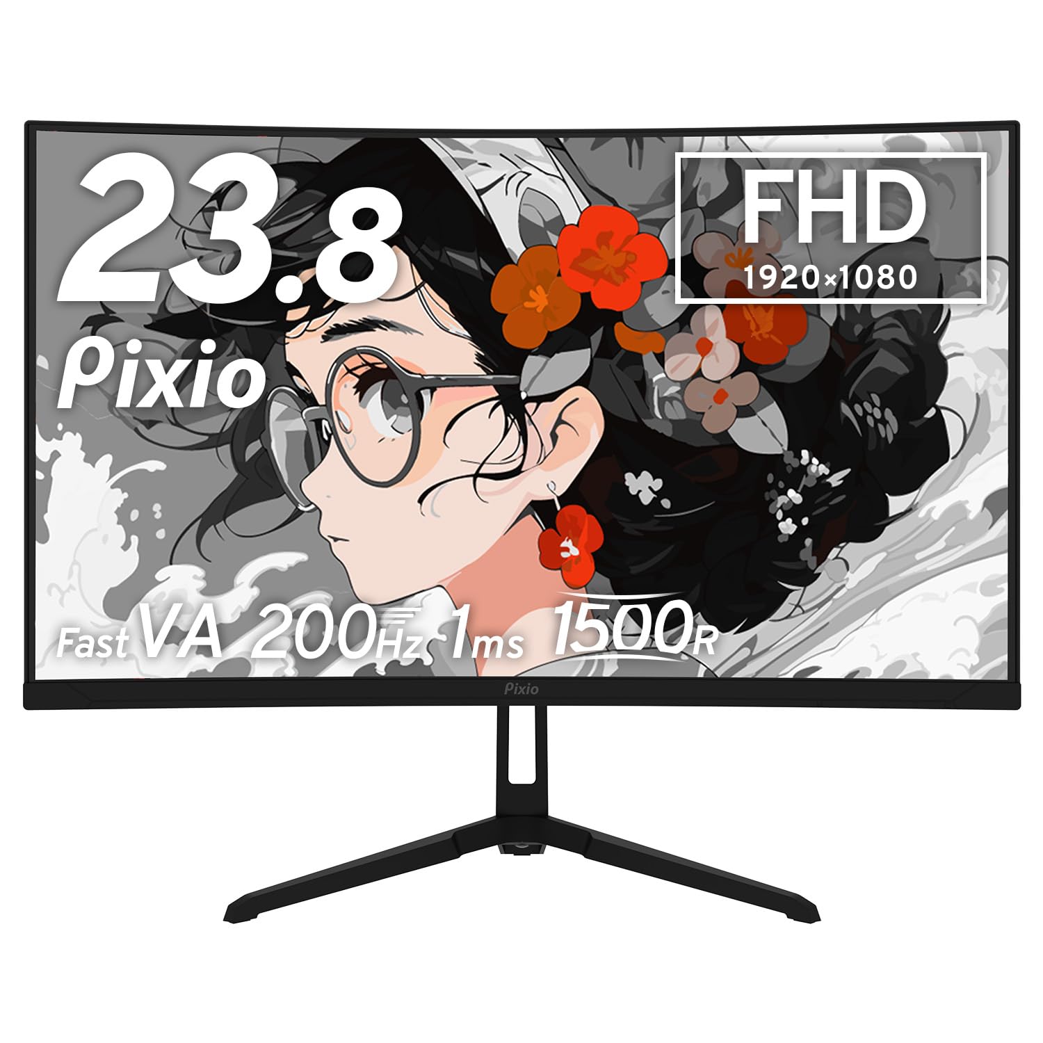 

Pixio PXC248 Wave Gaming Monitor Curved 200Hz 23.6 inch 24 inch FHD Fast VA Pixio