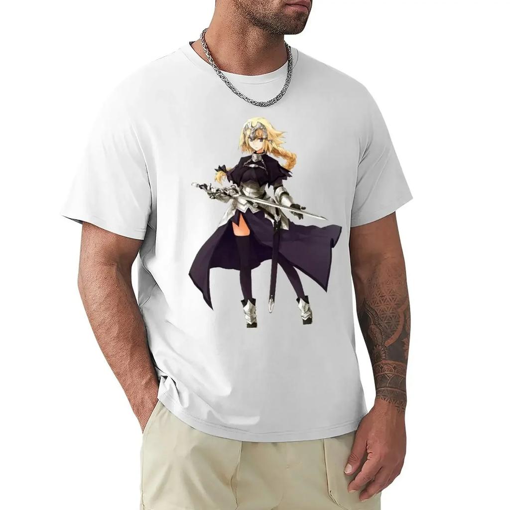 Fate Series Jeanne d'Arc (Ruler) T-Shirt, Unisex Anime Fan Streetwear Tee, 100% Cotton Casual Short Sleeve Top