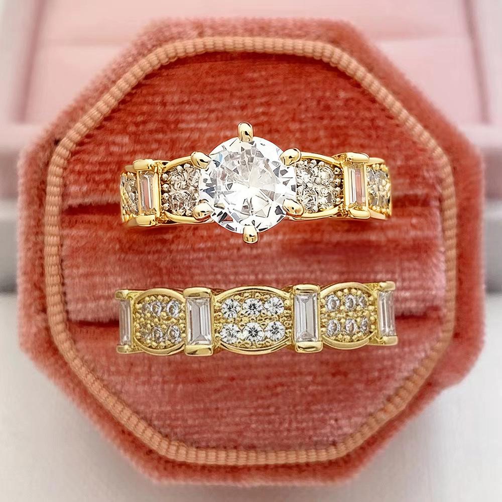 Bague Empilable en Or et Zirconia de Luxe pour Femmes - Tendance Best-Seller pour Dames