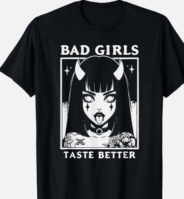 Vintage Bad Girls Taste Better Tattoos Lovers For Women T-Shirt