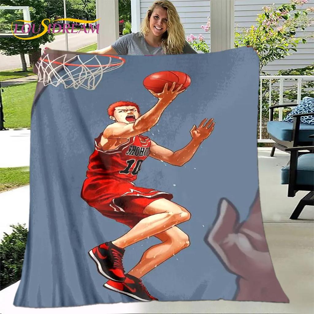 Slam Dunk Anime Karikatür Yumuşak Peluş Battaniye, Flanel Battaniye Atmak Battaniye Oturma Odası Yatak Odası Yatak Kanepe Piknik Örtüsü Bettdecke