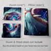 Cosmic Cat Maw Bedding Duvet Cover Sets Duvet Covers Pillowcases Gifts (1 * Duvet Cover 2 * Pillowcases, Without Duvet Insert)