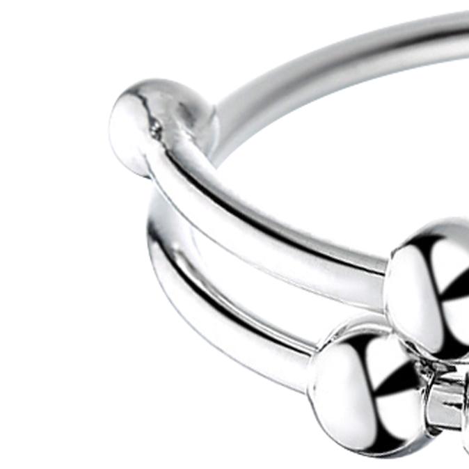 Damen Doppelring Verstellbar Offen Hochglanz Einfach Modischer Ring für Party Date Weihnachten Valentinstag