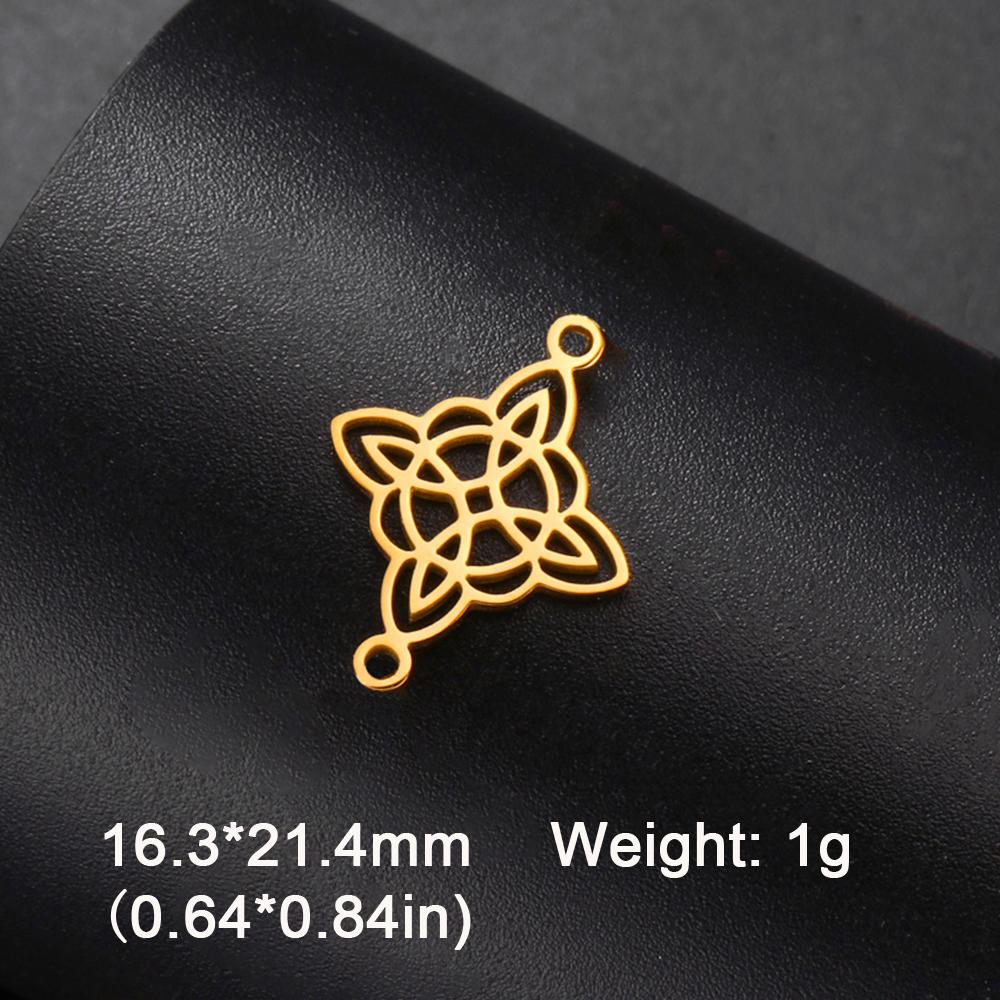 

5pc Witch Knot Stainless Steel Pendant Celtics Trinity Knots Wicca Charms Connector Amulet Bracelet Jewelry Making Gifts