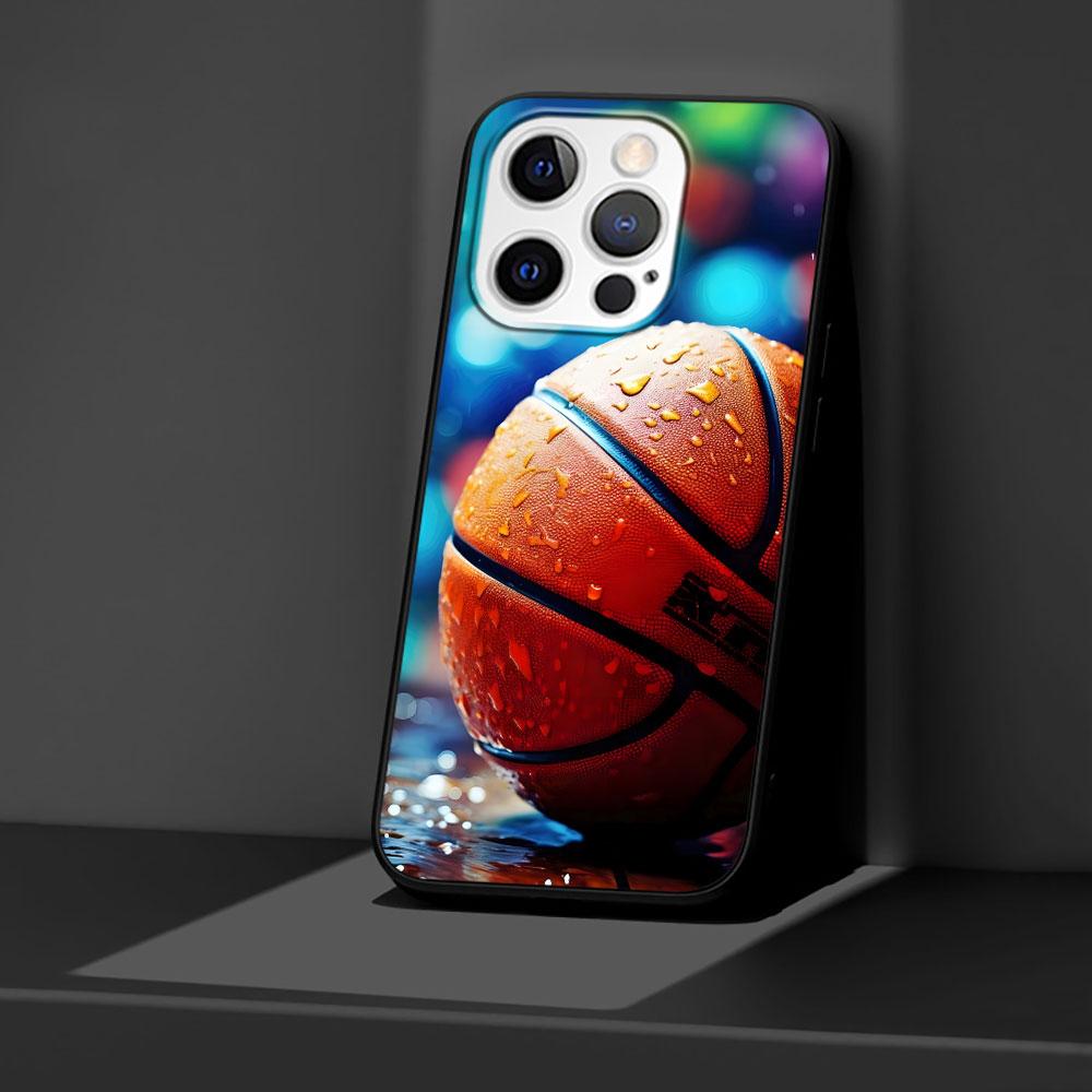 Basketball Basket Sports Case for Apple iPhone 14 11 7 SE 2020 8 X XS 13 12 Mini XR 15 Pro Max Silicone Black Soft Phone Cover