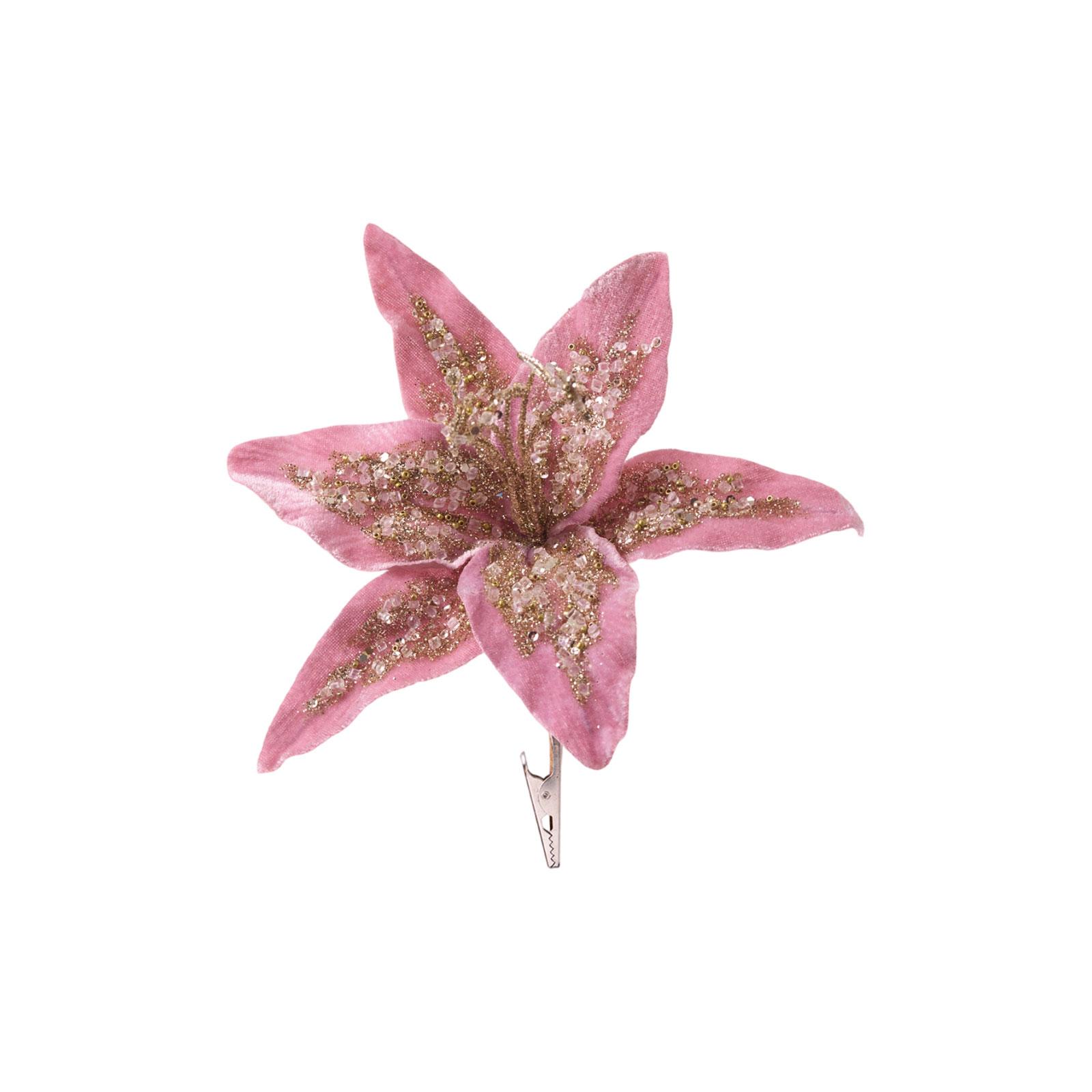 

Magnolia Artificial Christmas Flowers, Christmas Tree Garland New Year Party Wedding Decoration One Size розовый