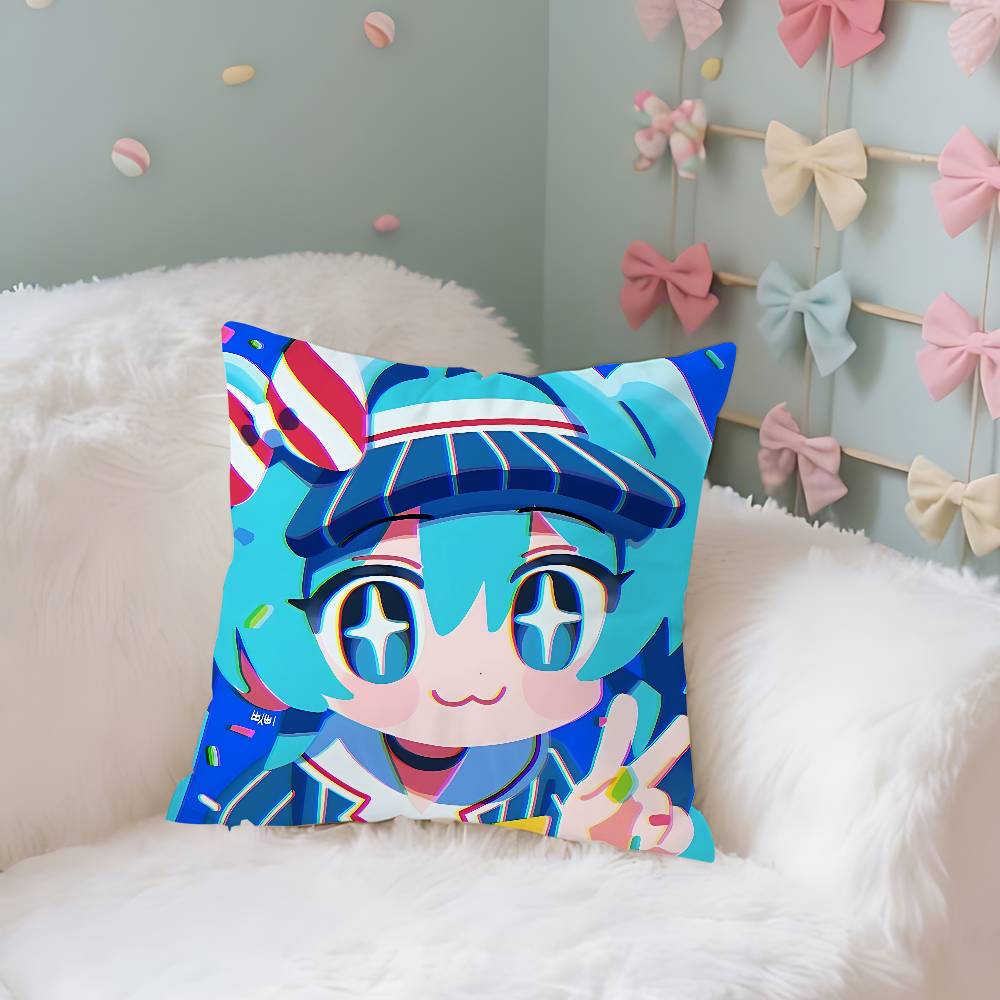 Virtual Singer A-Akita N-Neru Case Plush Fabric Soft Pillowcase Double Sided Print Cushion Cover Household Gifts