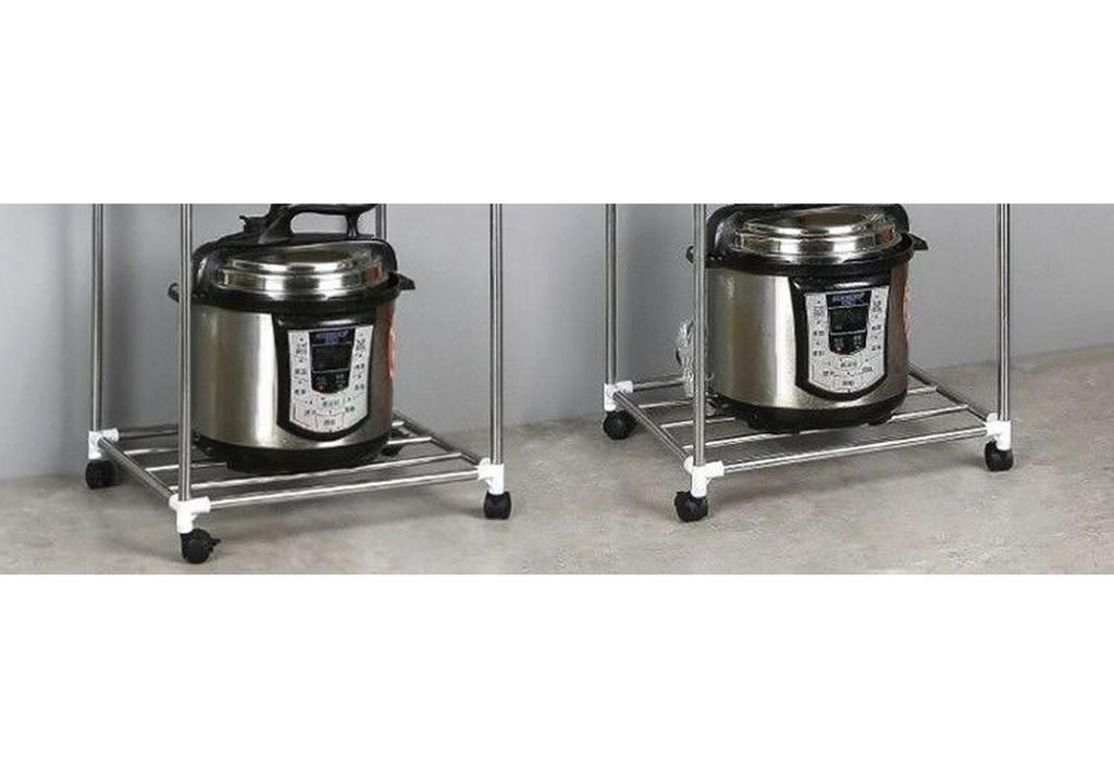 Thick Stainless Steel Multi-Layer Kitchen Pot Rack - Floor-Standing & Multi-Functional Storage Shelf