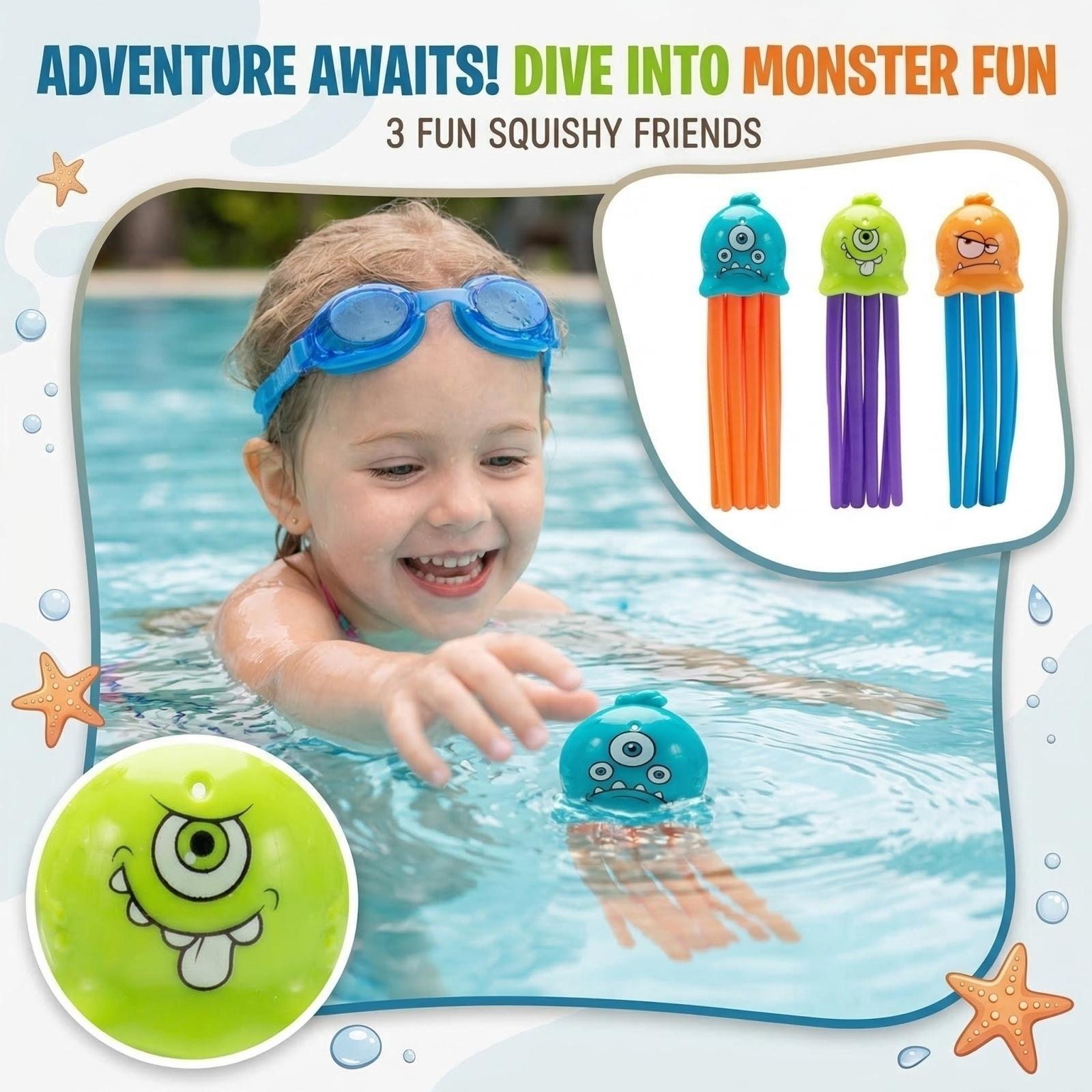 

Diving Toy Jellyfish Children s Swimming Pool Training Water Play One Size