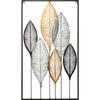 Metal Wall Decoration "Leaves" 37 X 65 Cm Atmosphera