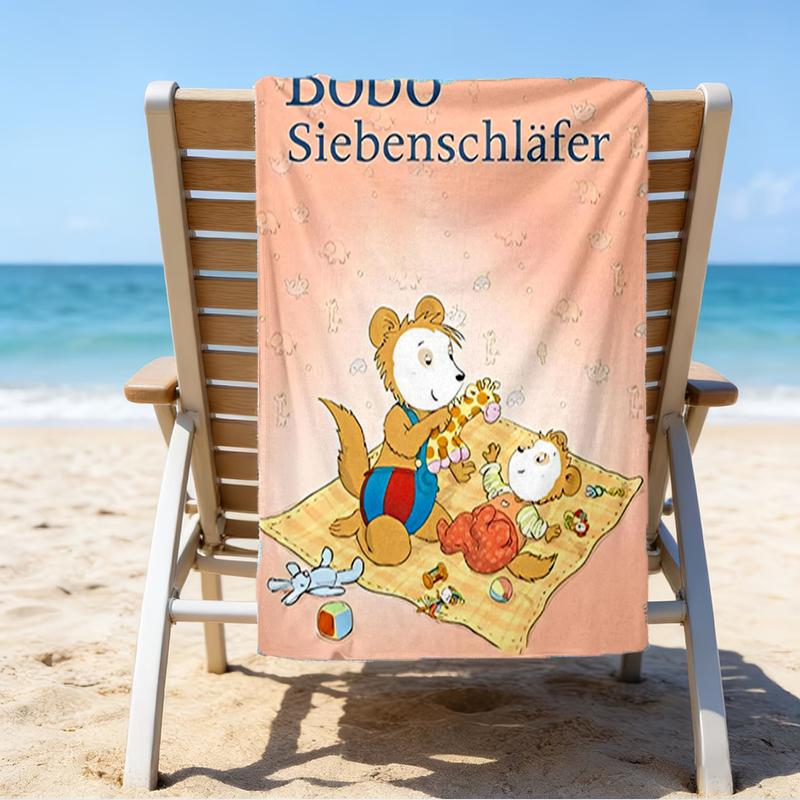 Ultra-Soft Beach Towel with Bobo Theme,Ideal for Pool - Camping, Diving - Perfect Travel Essential, Vibrant Beach Towel.