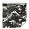 Military Camouflage Wallpaper Graphite and Gray for Living Room and Bedroom 50x1000