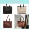 Elegant Black White Brown Pu Large Capacity Tote Bag For Women Stylish Casual Spring