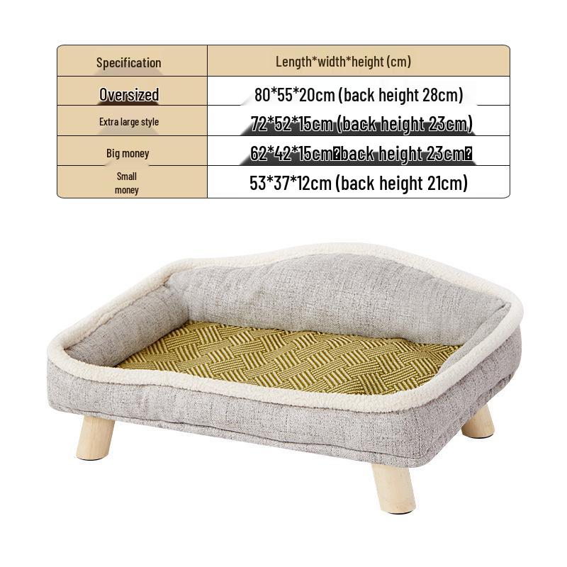 Four Seasons Washable Pet Bed: Cool Summer Mat for Small Dogs & Cats