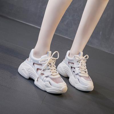 Nové sportovní boty duté dad shoes prodyšné korejská verze platforma neformální letní sandály ins trendy dámské boty
