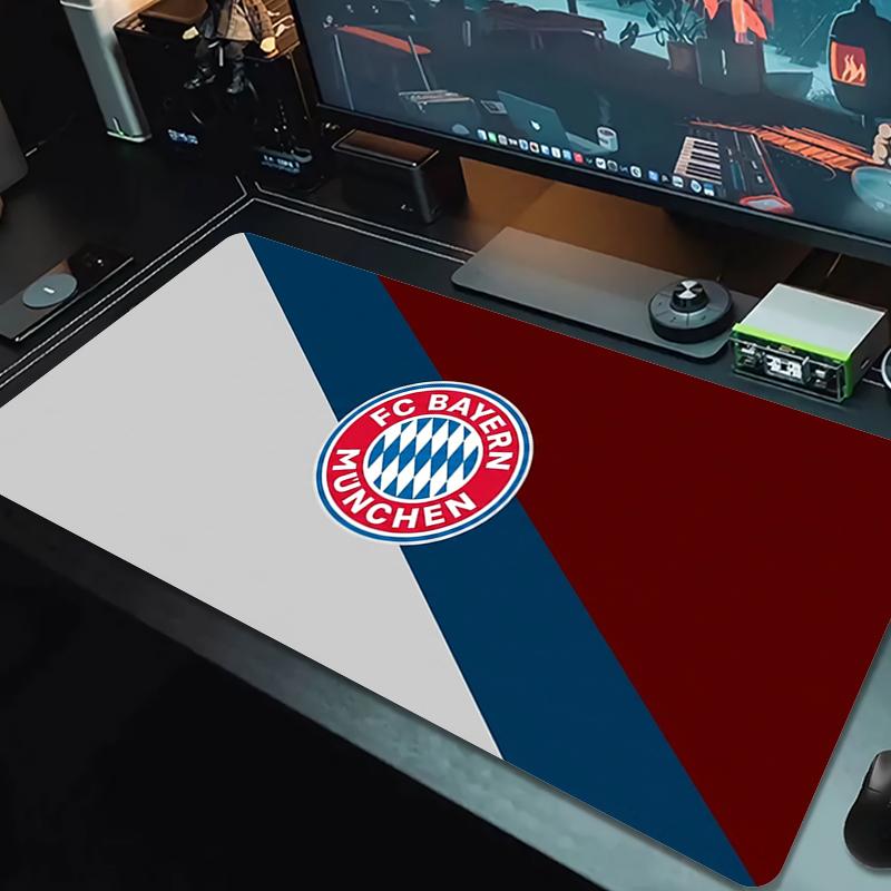 FC Bayern München Mauspads Großes Gaming-Tischkissen Rutschfest Laptop Tablet Großes Mauspads XXL Matte Mini-PC Spielmatte Mit Schlosskante_XIA 30cmx60cm(11.8x23.6inch)