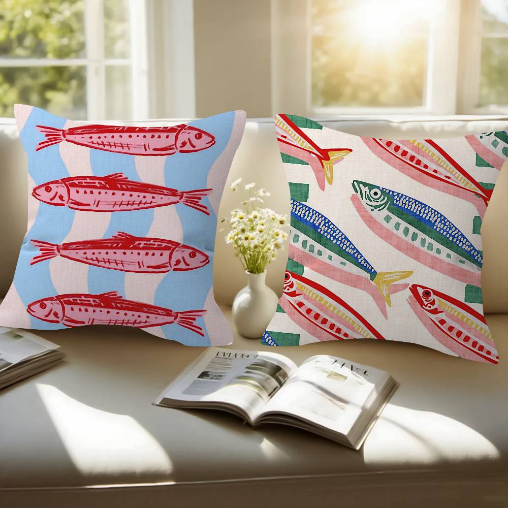 CoastalCharm Sardine Can  Maple Design Cushion Cover Happy Autumn Harvest decor Holiday Decorati Pillow Cover