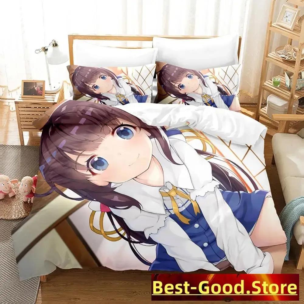 The Ryuo'S Work Is Never Done! Bedding Set Single Twin Full Queen King Size Bed Set Adult Kid Bedroom Duvetcover Sets Anime