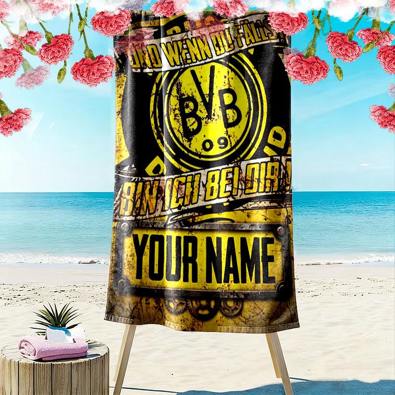 Custom Bvb Print Beach Towel, Large Soft Quick Dry Towel for Beach Camping Swimming