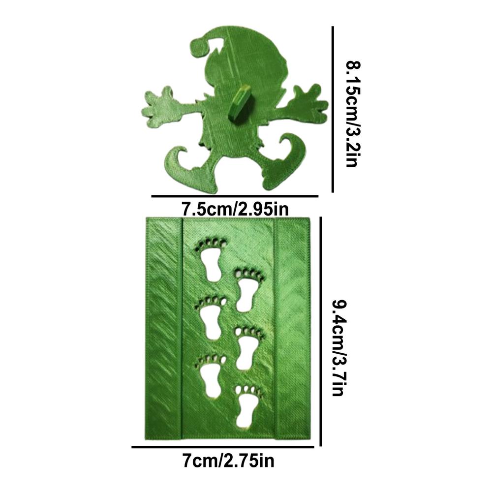 

Рождественский трафарет для стопы 3D Рождественский трафарет Многоразовые шаблоны отпечатков стоп Маленькие праздничные трафареты Паста для рисования снегом Рождество зелёный