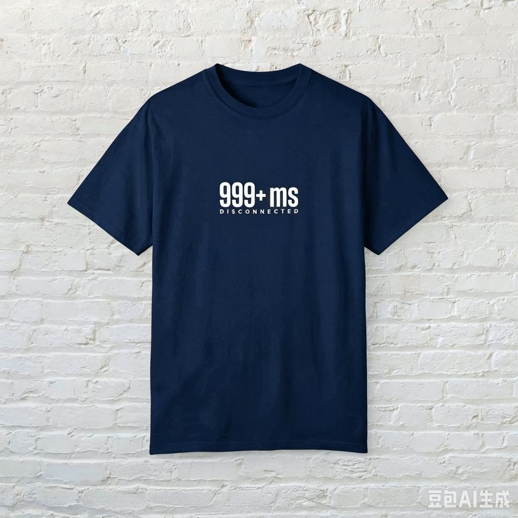 999ms High Ping Shirt Funny Gamer Tshirt Gaming Street Wear Tee 2026 Summer New Unisex Unisex Fashion Cotton Oversized Tshirt Y2K
