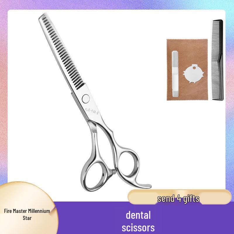 Professional Hairdressing Scissors Set: Flat Teeth, Cutting, and Thinning Scissors - Free Shipping