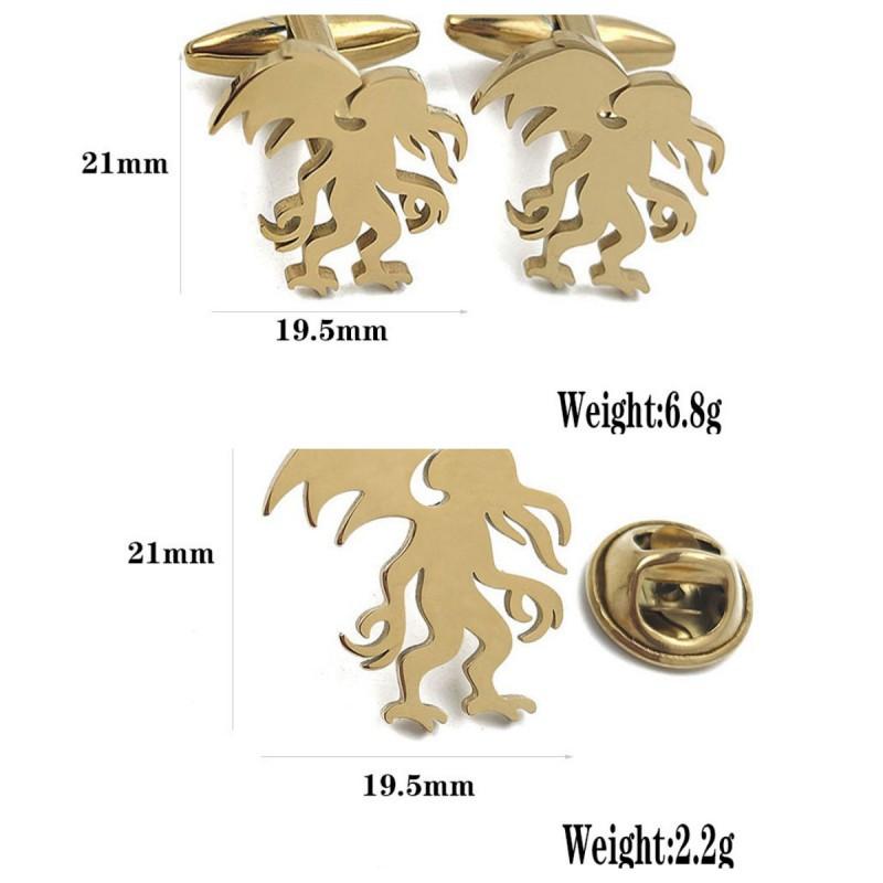 New Monster Brooch Cufflinks Retro Fashion Popular Creative Versatile Clothing Accessories