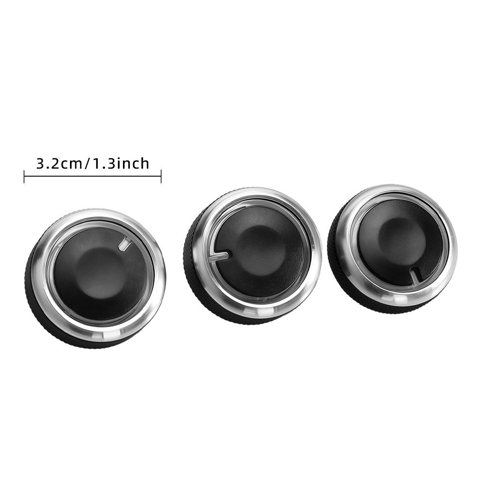 3Pcs Aluminum Alloy Car Ac Knob Air Conditioning Heat Control Knobs for Chevrolet Sail 2008 2009 2010 2011 2012 2013 2014