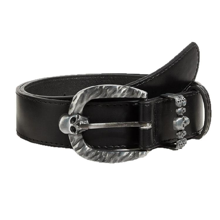 

Skull Buckles Design Waist Belt for Men Flexible PU Leather Waist Strap Gothic Waist Styling Accessory for Casual Wear 1 чорний