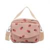 Cartoon Corduroy Shoulder Crossbody Bag for Women New Japanese Style Girl Student Strawberry Phone Bag