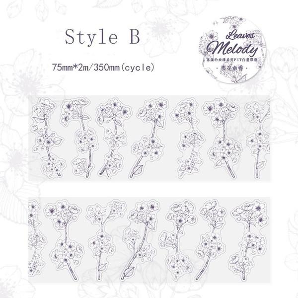 1 rolle Vintage Pflanzen & Blumen Serie PET Band Scrapbooking Dekoration Collage Journal Tagebuch Diy Aufkleber