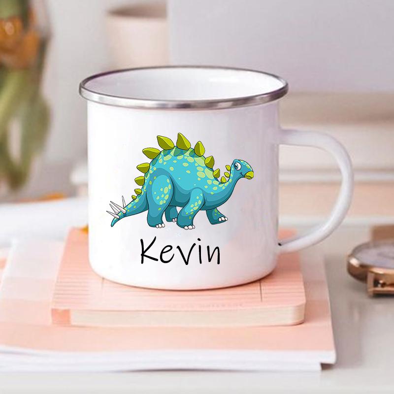 Benutzerdefinierte Dinosaurier mit Namen Kaffeetasse personalisierte Kinder Tasse Geburtstag Party Gefälligkeiten für Kinder Kinder Weihnachten Valentinstag Geschenk