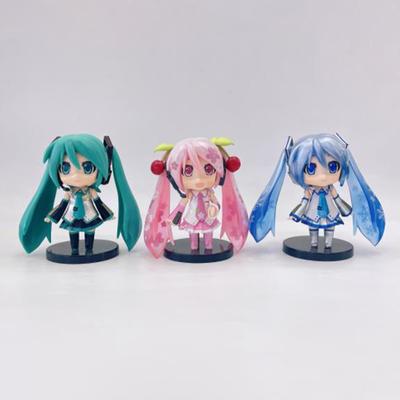 Hatsune Miku Figuras de Acción Anime Princesa Cantante Vocal Modelo de PVC Adorno Juguetes Para Niños Regalo de Cumpleaños Navidad 1 pieza Color