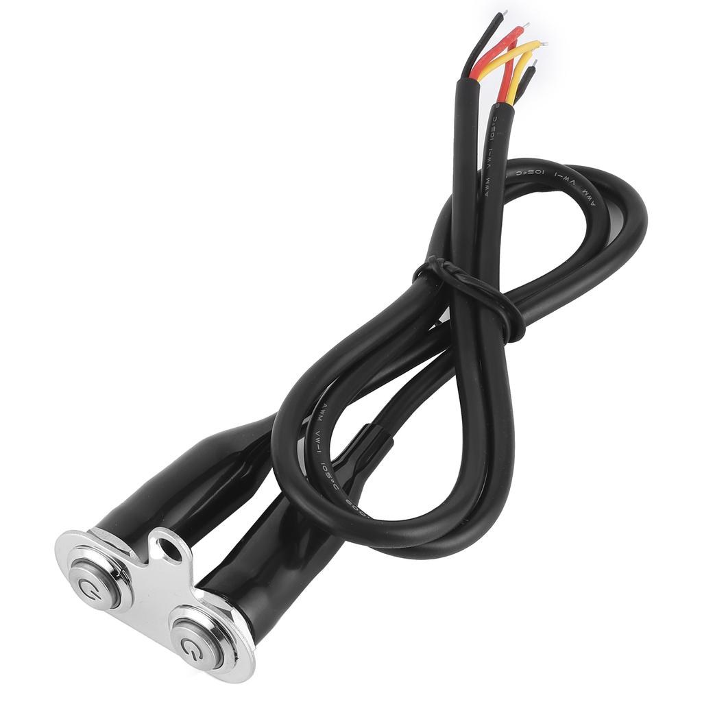 12V Stainless Steel Motorcycle Handlebar Switch LED Modification Bracket Control Push Button