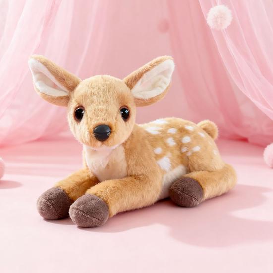 25CM Rentier Plüschtier Weiches Stofftier Liegende Pose Giraffe Plüschtiere Geburtstags-Weihnachtsgeschenk für Kinder