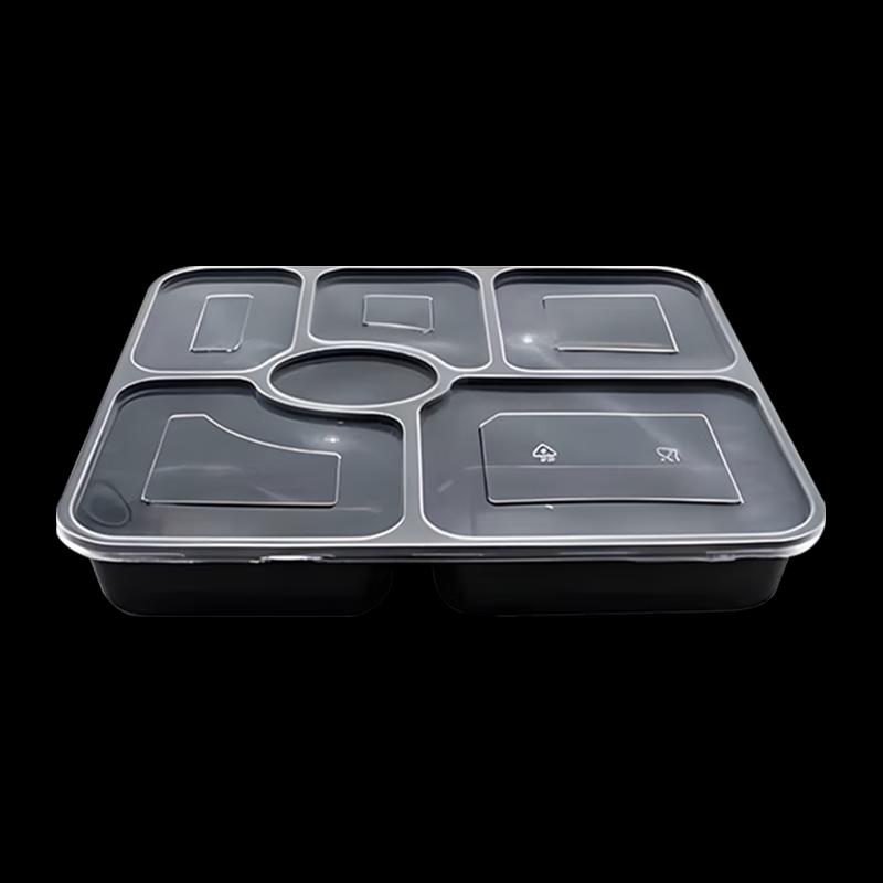 Tongyuan 6-Compartment 1350ml Disposable Lunch Box