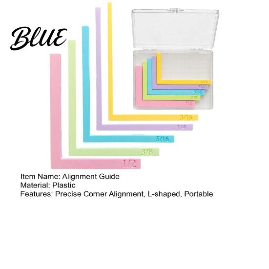 Paper Stack Alignment Tool Crafting Guides with Storage Case 5 Pcs Color-Coded L-Shaped Corner Spacers Size Tabs for Card Making Scrapbooking