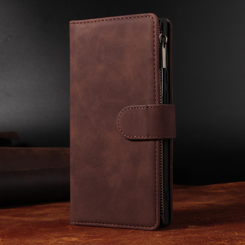 CAESBON Wallet Multi-card Zipper Kickstand Magnetic Flip Leather Case For Redmi 14C 13C 12C 10C 9A Note 12R A3 PRO 14R 5G