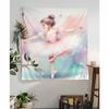 Pink Ballerina Girl Butterfly Anime Tapestry Hanging Tarot Hippie Wall Rugs Dorm Home Decor
