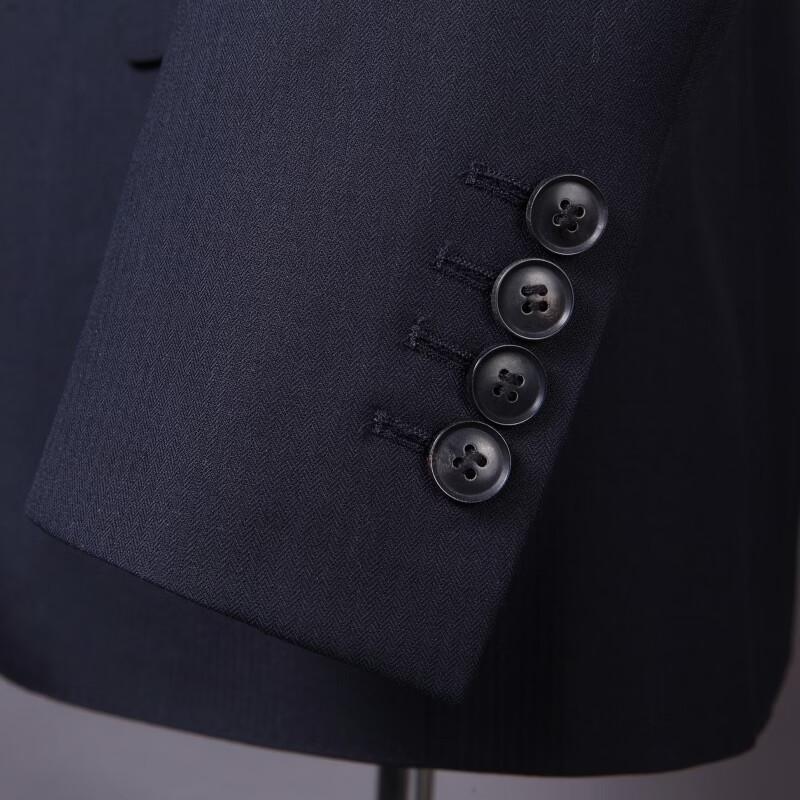 Completo da Uomo Hengyuanxiang 100% Lana Pregiata Slim-Fit
