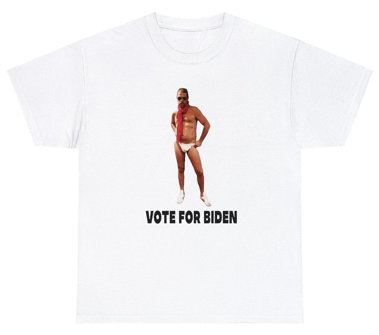 

Vote for Biden Shirt Funny FJB Hunter Biden Republican Political Humor Tee 2XL