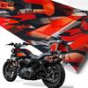 Red Geometric Camouflage Vinyl Film Custom Size for Bike Console Laptop Skin Scooter Motorcycle Decor Outdoor Decoration Films
