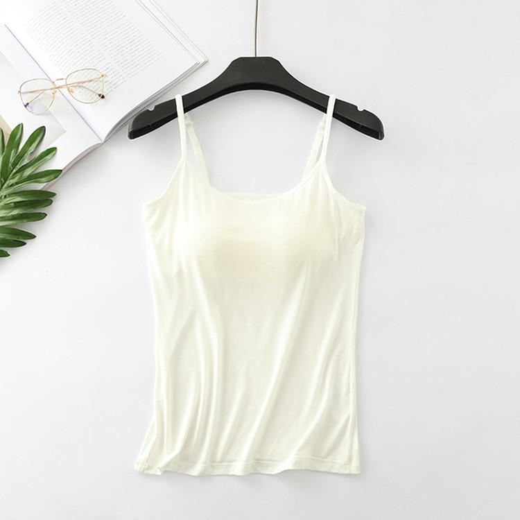 Large Size No Steel Ring Integrated Five-finger Chest Pad Camisole Bottoming Shirt Slim Multicolor Top