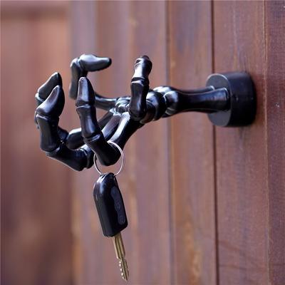 1pc Ghost Hand Wall Hooks, Entryway Entry Bag Key Storage Hooks, Bedroom Halloween Decoration Props, Home Wall Decoration