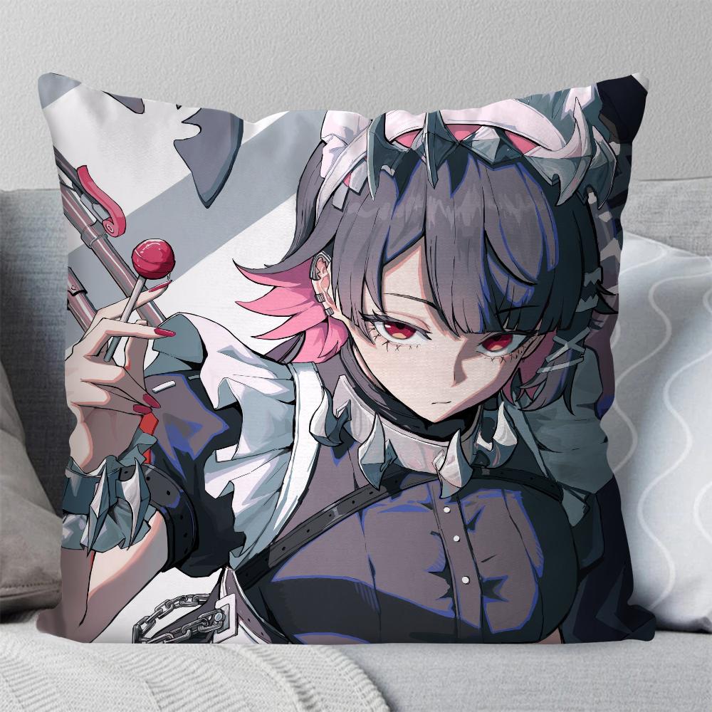 Game Zenless Zone Zero Ellen Joe Pillow Case Square Pillow Bedroom Sofa Leisure Comfort Cushionliving Room Home Decoration 40X40