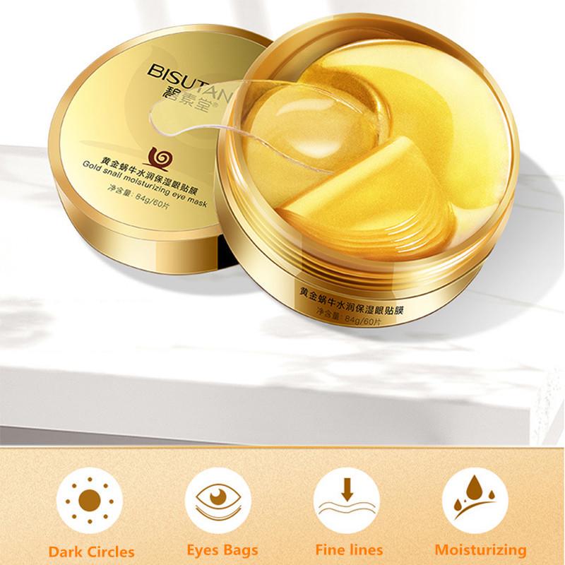 Golden Snail Hydrating Eye Mask 60pcs Hydrating Moisturizing Eye Mask Refreshing Skin Care