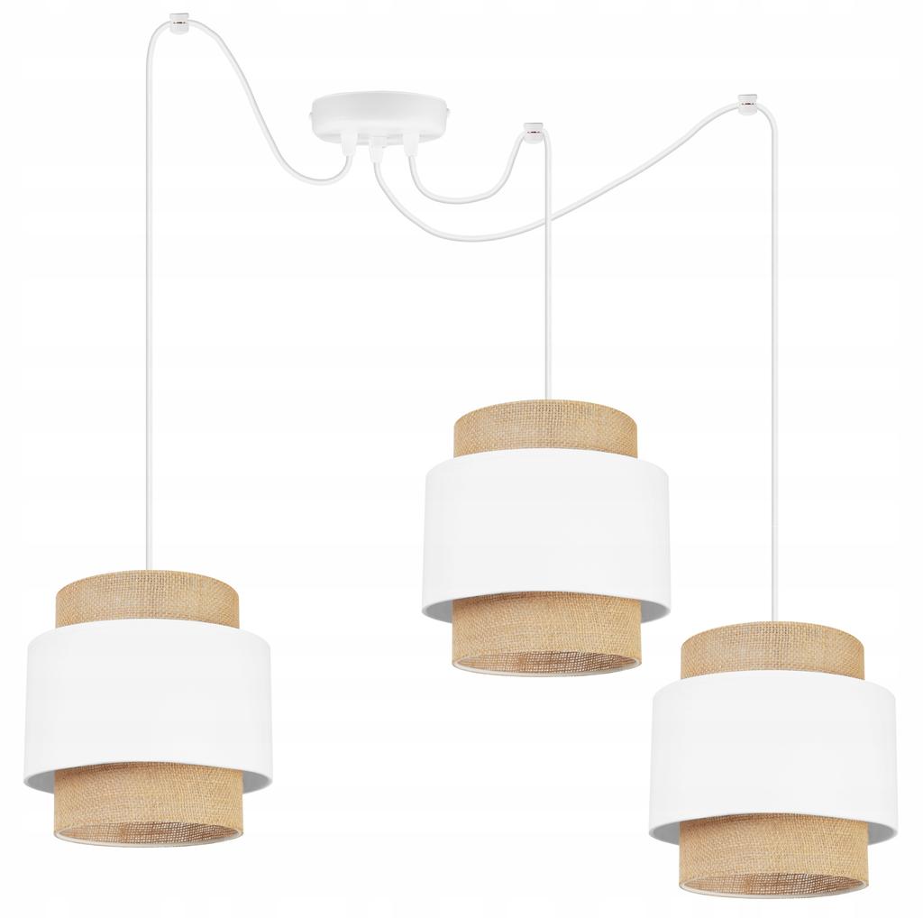 Hanging Lamp, Ceiling Chandelier, Lampshade, Boho Juta