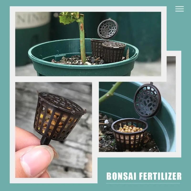 60/40/20Pcs Fertilizer Basket with Lid Fertilizer Box Case Easily Carrying Part Bonsai Fertilizer Container Garden Accessories