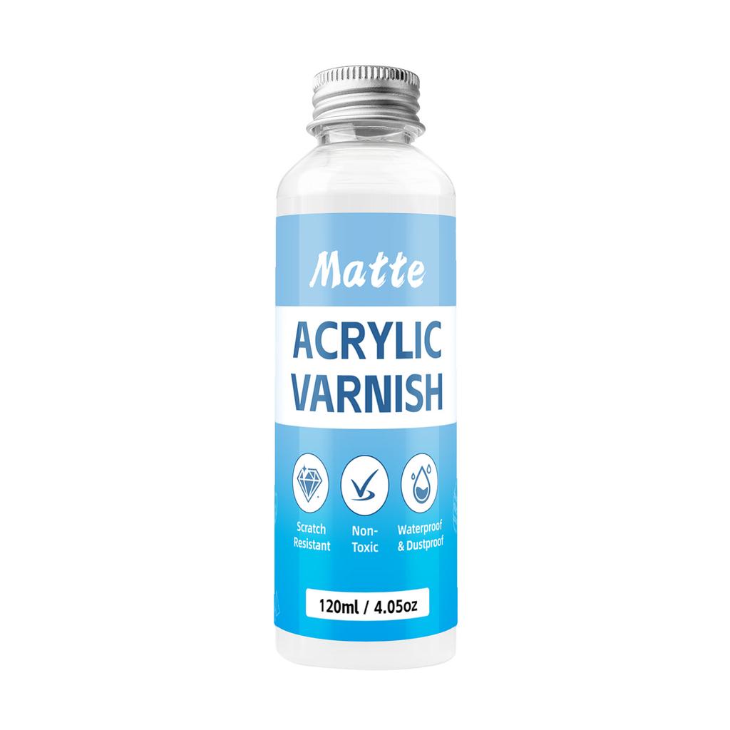 60/120ML Matný lak na akrylové barvy & sádrové figurky - Vodou ředitelný prachotěsný uzávěr, Ochranný nátěr pro DIY řemesla
