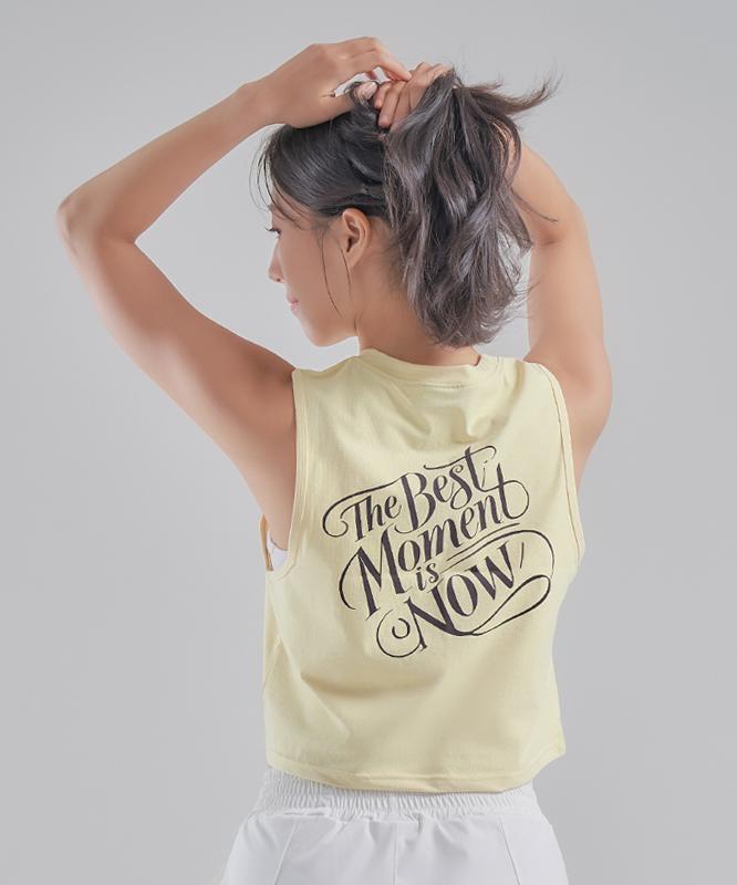 Mokeumo Mocmo Sorona Now Crop Sleeveless T-Shirt